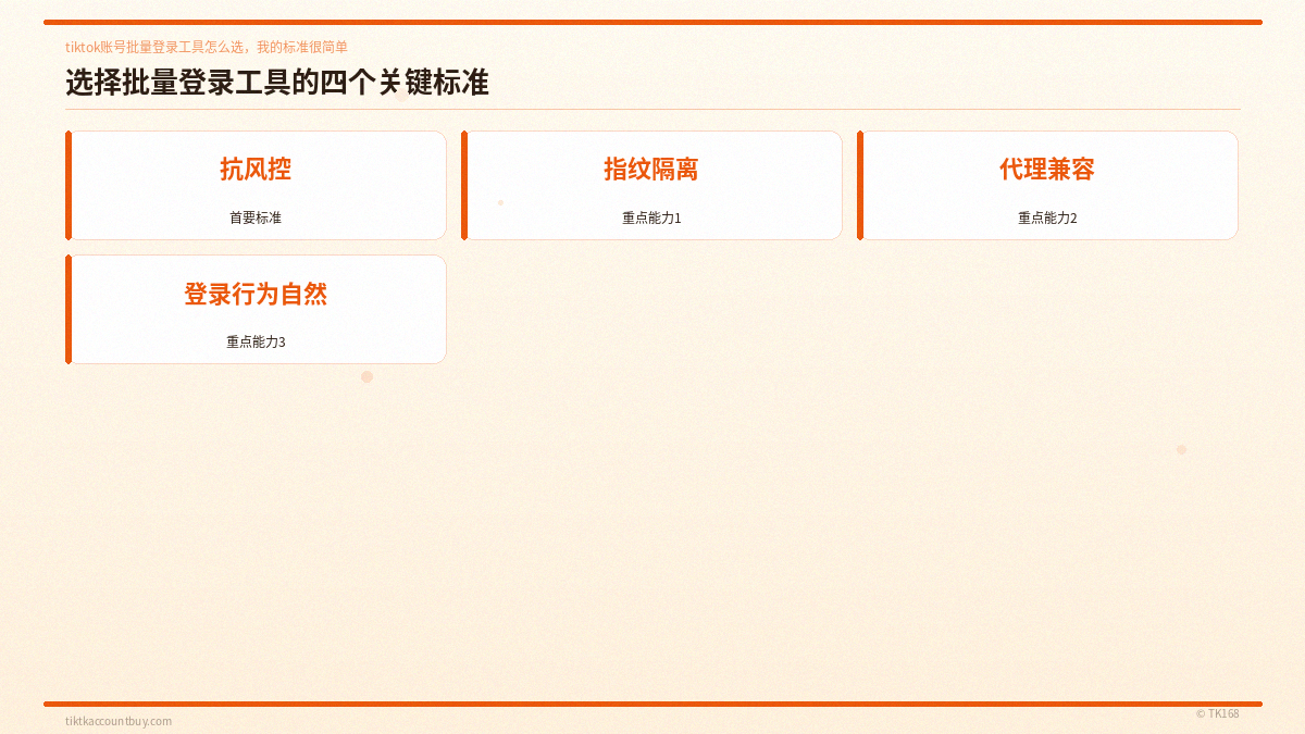 选择批量登录工具的四个关键标准