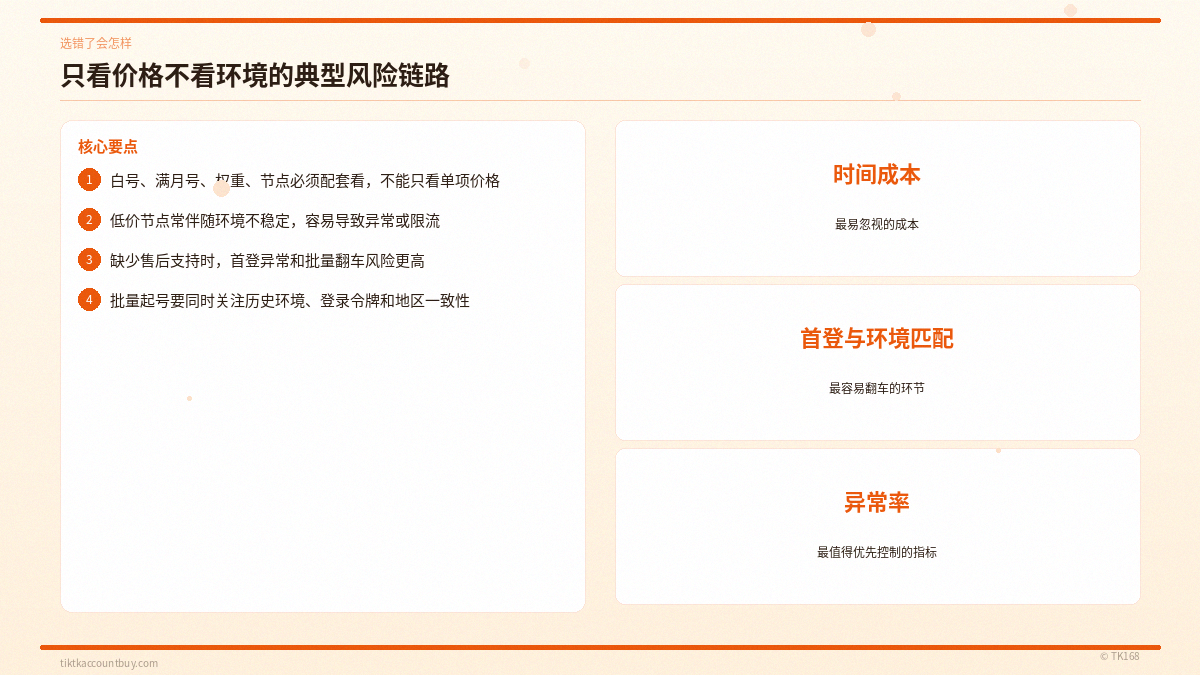 只看价格不看环境的典型风险链路